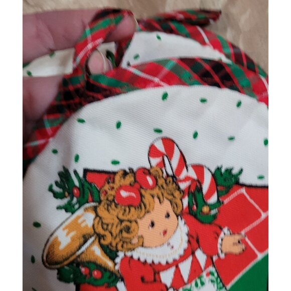 Set of 2 Vintage 1980s B&D Christmas Stocking Pot Holders Plaid Made in USA - Picture 5 of 6